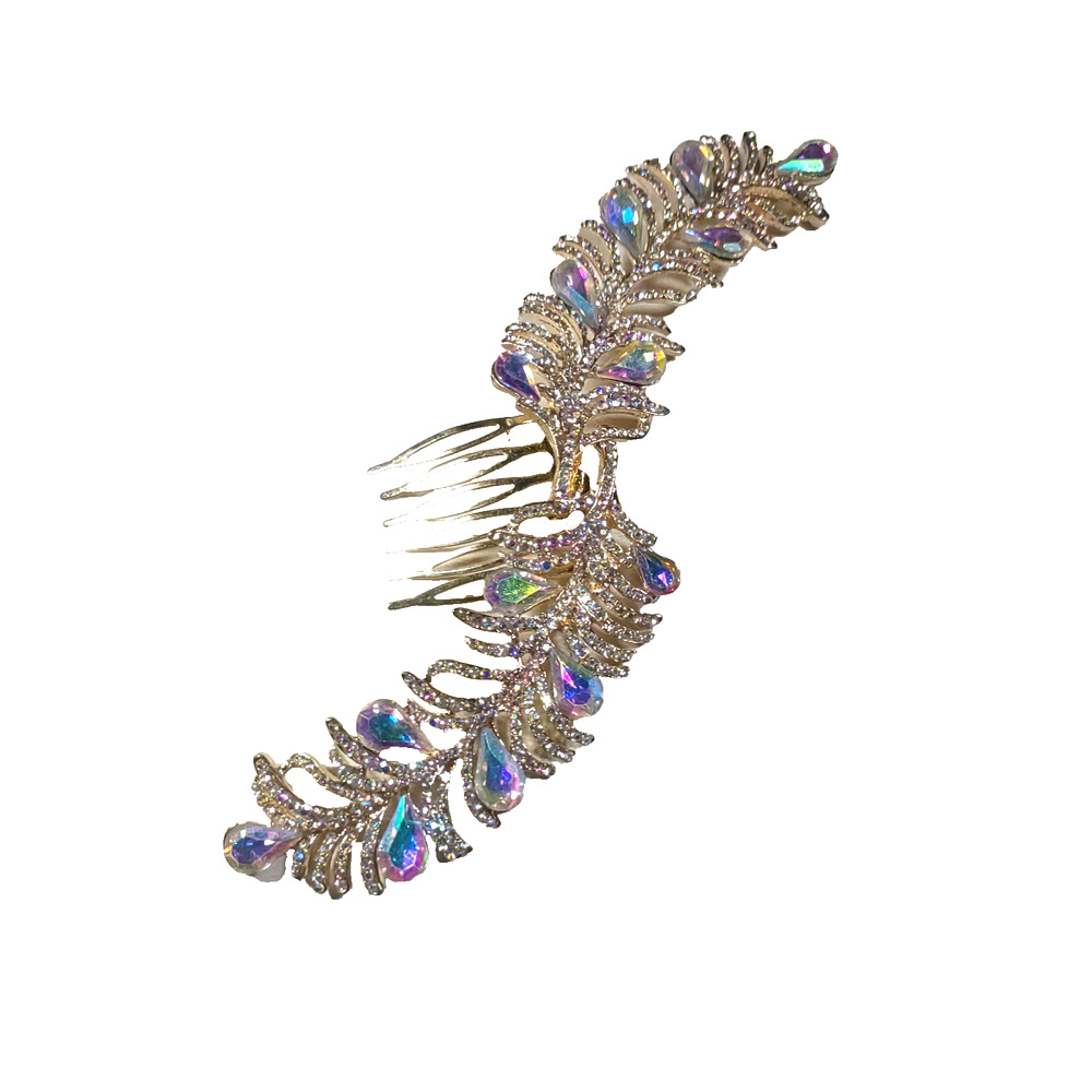Rhinestone Elegant Hair Comb 6 1/2" Long Prom party Wedding Up Do Fancy